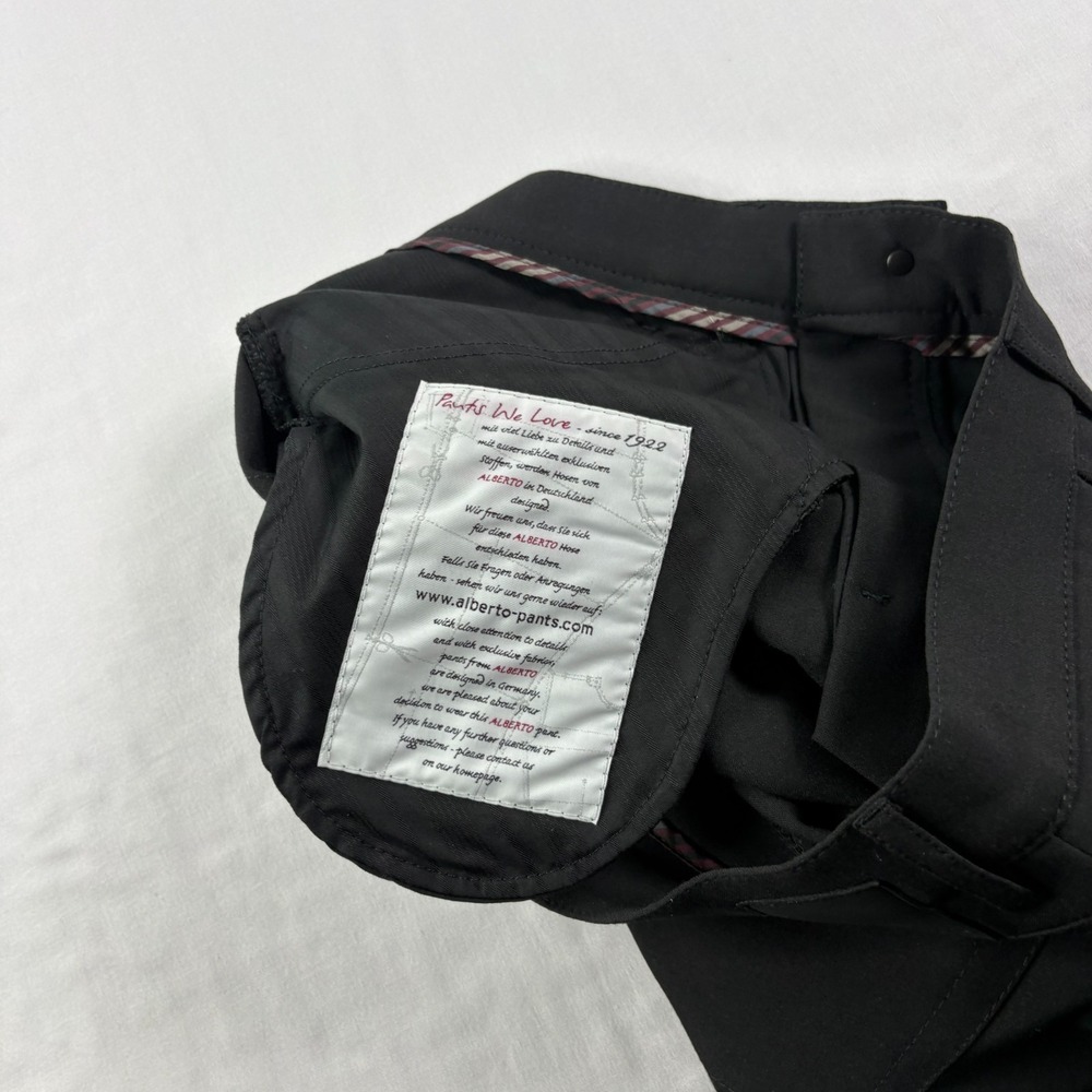 Alberto Pants Mens Size 50 (34x32) Black Ceramica Chino Stretch Golf Casual - Picture 4 of 11